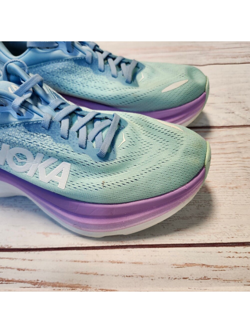 Hoka Bondi 8 Women's Running Shoes Size 9.5B Blue Purple - Picture 6 of 12